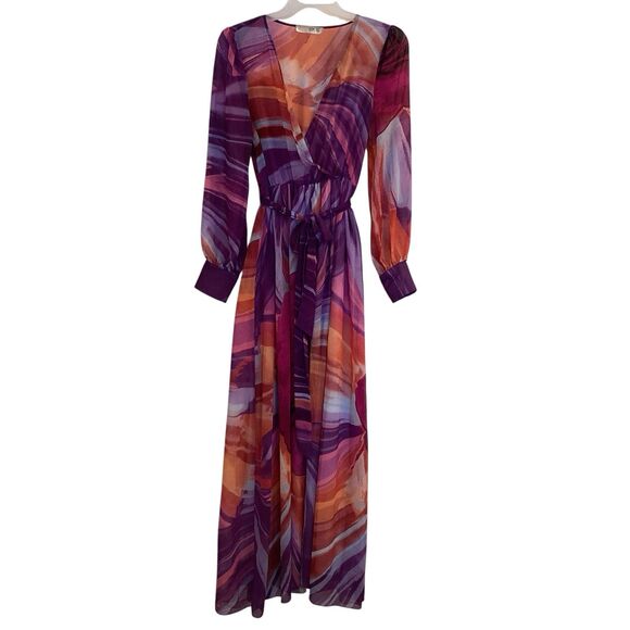 Steps NY Whimsical Maxi Dress Size L Fairycore Party Hippie Festival Hippie - Picture 1 of 5